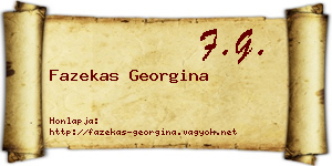 Fazekas Georgina névjegykártya