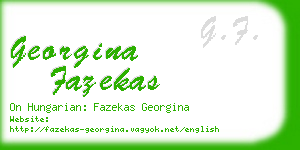 georgina fazekas business card